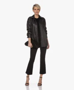 Frame Le Cropped Mini Boot Stretch Jeans - Zwart -Mode Kleding 230130 c9d613d8 18d3 4dee 82bb 542957e696ee