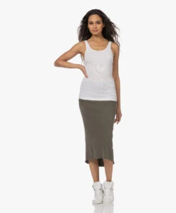 James Perse Aangerimpelde Jersey Midi Rok - Platoon -Mode Kleding 230201 09127410 82ec 47e7 b33c 07a63b4b53b5