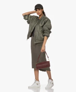 James Perse Aangerimpelde Jersey Midi Rok - Platoon -Mode Kleding 230201 0c788700 d8d5 4194 8cdb 77d27a106b60