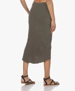 James Perse Aangerimpelde Jersey Midi Rok - Platoon -Mode Kleding 230201 b377c973 bd18 45cb 8a29 f9670ed6a66c