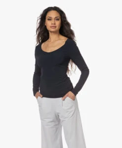 Japantky Tiyo Reversible Jersey Longsleeve - Zwartblauw