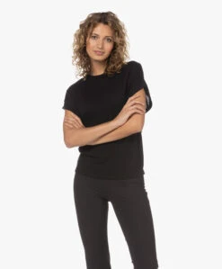 Sibin/Linnebjerg Ines Viscosemix Trui Met Kapmouwen - Zwart -Mode Kleding 230210 0bb491e9 7043 42ae 9860 eeb369483f37