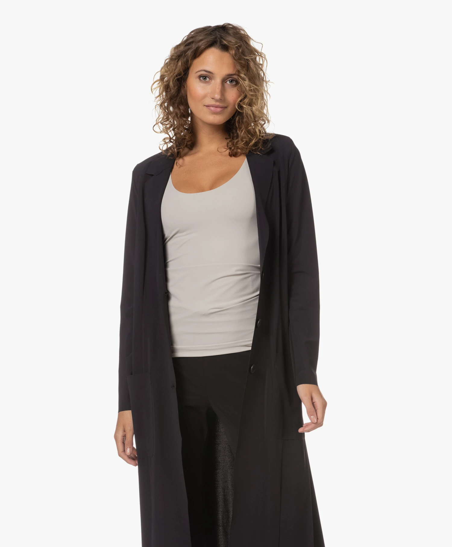 Japantky Quito Kuitlange Travel Jersey Blazer - Zwart 13 Japantky Quito Kuitlange Travel Jersey Blazer - Zwart - Afbeelding 13