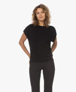 Sibin/Linnebjerg Ines Viscosemix Trui Met Kapmouwen - Zwart -Mode Kleding 230210 501702e0 e1b1 4c62 ae69 6b225e9c1905