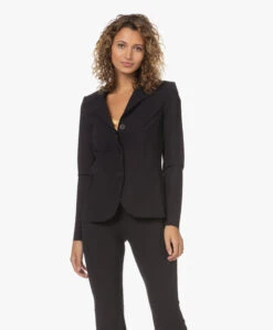 Japantky Yuuka Getailleerde Travel Jersey Blazer - Diepzwart -Mode Kleding 230210 7bde8313 72c0 4e4b a057 3aa2761834bc