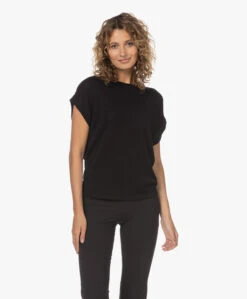 Sibin/Linnebjerg Ines Viscosemix Trui Met Kapmouwen - Zwart -Mode Kleding 230210 91c4b08a 0919 4b08 95c8 31d6fd44d097