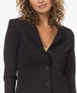 Japantky Yuuka Getailleerde Travel Jersey Blazer - Diepzwart -Mode Kleding 230210 c1fcb872 94c9 4110 9791 c86a02f4b0e1