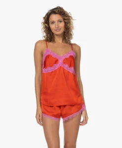 Love Stories Pandora Satijnen Top Met Kant - Rood -Mode Kleding 230210 eb5cbedf bde8 47d6 84e9 1e8bfd80331c