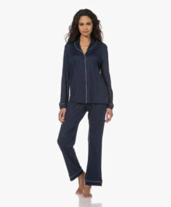 Hanro Natural Comfort Tencel Pyjamaset - Deep Navy -Mode Kleding 230213 18da6775 ad57 4d79 a3b5 e3069138fa4e