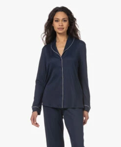 Hanro Natural Comfort Tencel Pyjamaset - Deep Navy -Mode Kleding 230213 951f7da8 0b47 4db8 a07b d0961ffd82eb
