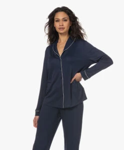 Hanro Natural Comfort Tencel Pyjamaset - Deep Navy -Mode Kleding 230213 c12bd70d 2679 4999 97e0 e873dc03e9b9