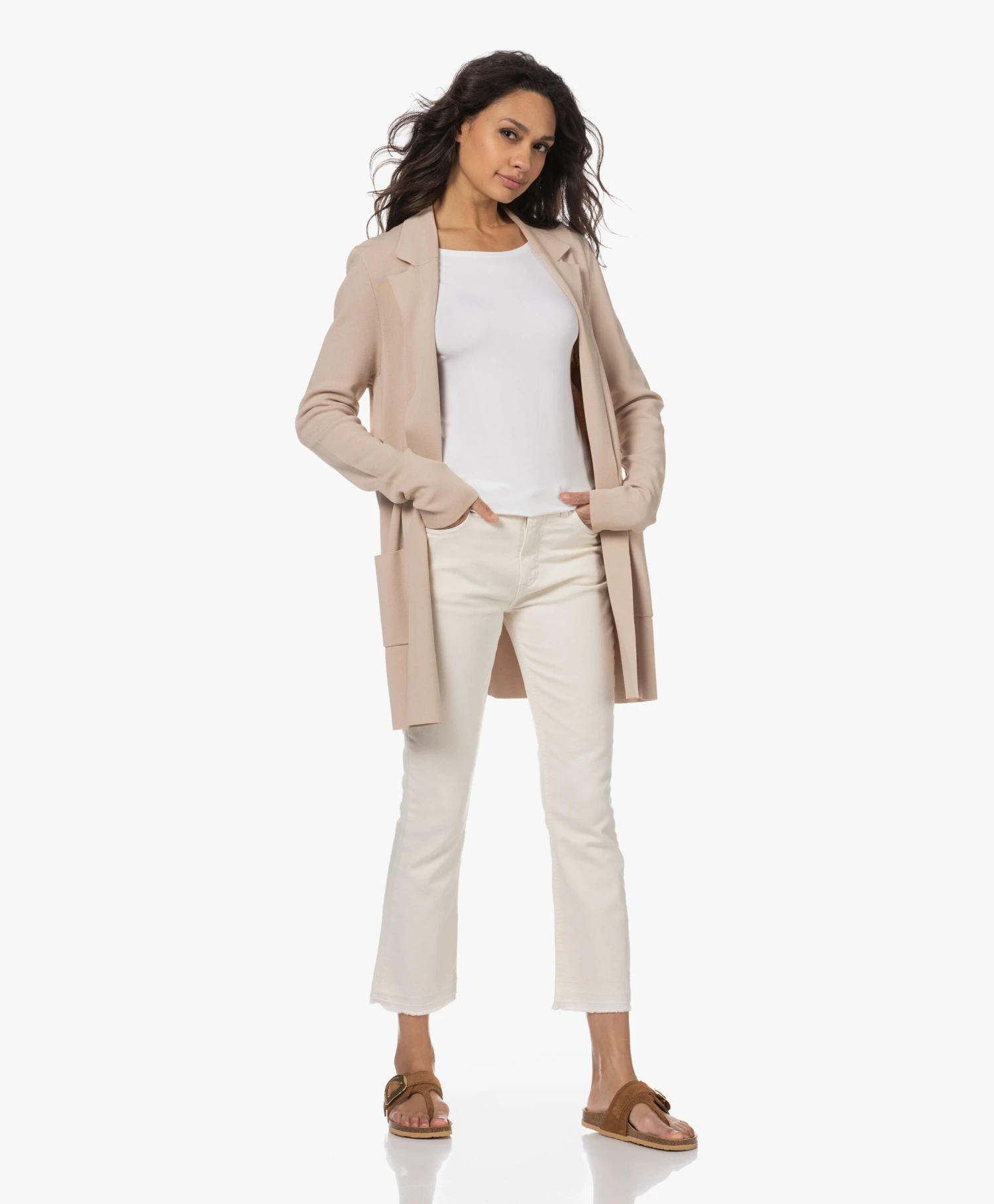 See By Chloé Chany Suède Teenslippers Met Kurkzool - Tan 2 See By Chloé Chany Suède Teenslippers Met Kurkzool - Tan - Afbeelding 2