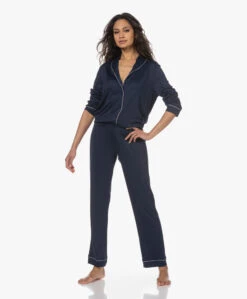 Hanro Natural Comfort Tencel Pyjamaset - Deep Navy -Mode Kleding 230213 d2a1f2d7 0c41 4edc 895d 403b591b9fcb