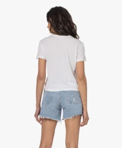 Agolde Drew Modal En Supima Katoenen T-Shirt - Wit -Mode Kleding 230213 e8961e5a 5ddd 4740 8233 388538f232c1