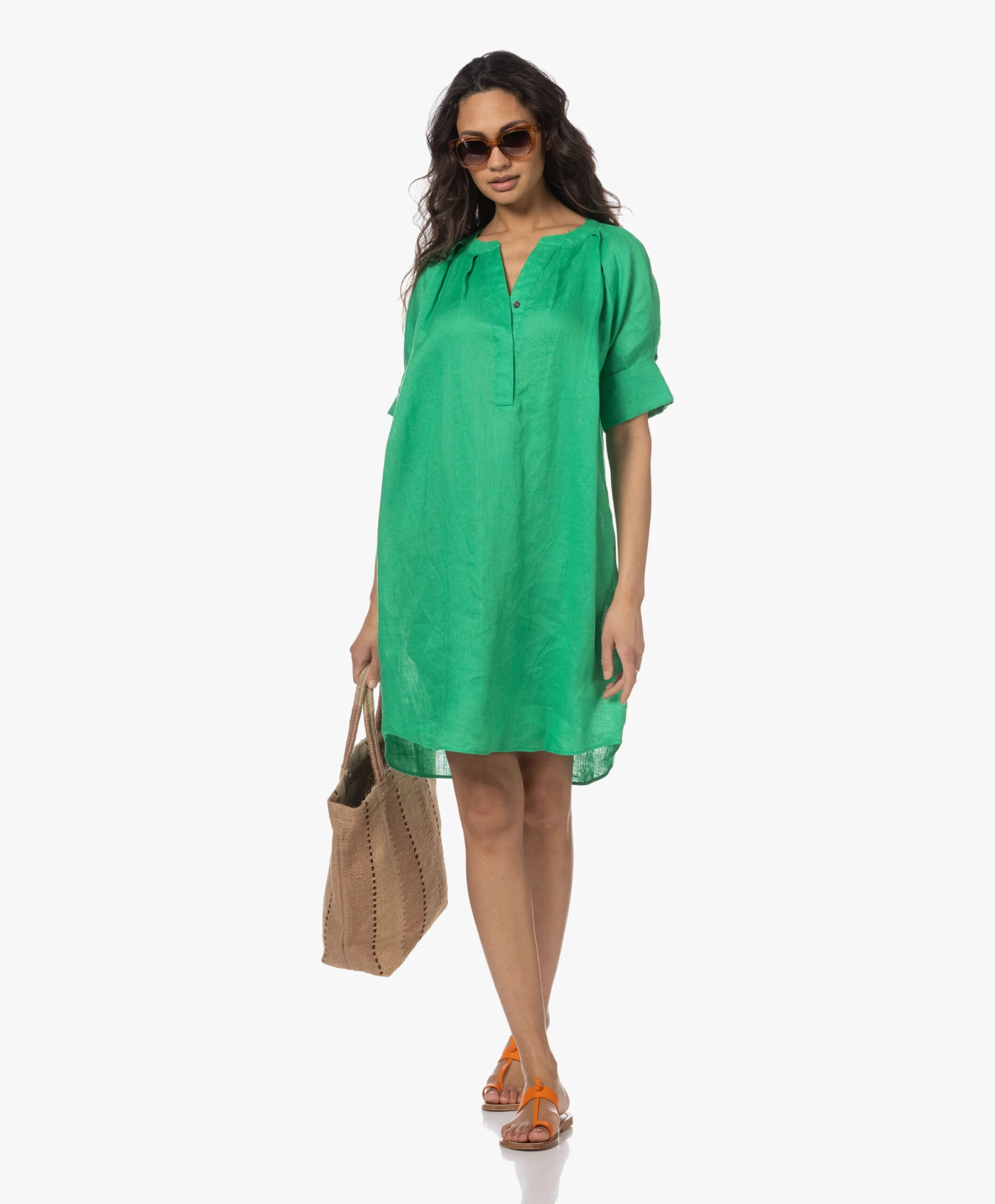 K. Jacques St. Tropez Ganges Leren Teensandalen - Mandarine 5 K. Jacques St. Tropez Ganges Leren Teensandalen - Mandarine - Afbeelding 5