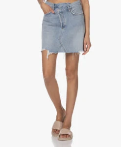 Agolde Criss Cross Denim Mini Rok - Symbol