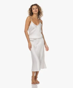 Resort Finest Frivo Satijnen Midi Rok - Ecru -Mode Kleding 230220 1bffee49 7aef 4f40 ba74 749899eb8345