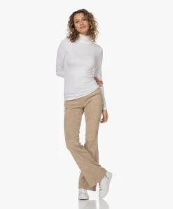 Majestic Filatures Viscose Soft Touch Jersey Colshirt - Wit -Mode Kleding 230220 4f0e3c3e a145 455c a610 c35979fdd016