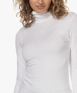 Majestic Filatures Viscose Soft Touch Jersey Colshirt - Wit -Mode Kleding 230220 e7945e69 a7c0 4728 b989 0de603ca704c