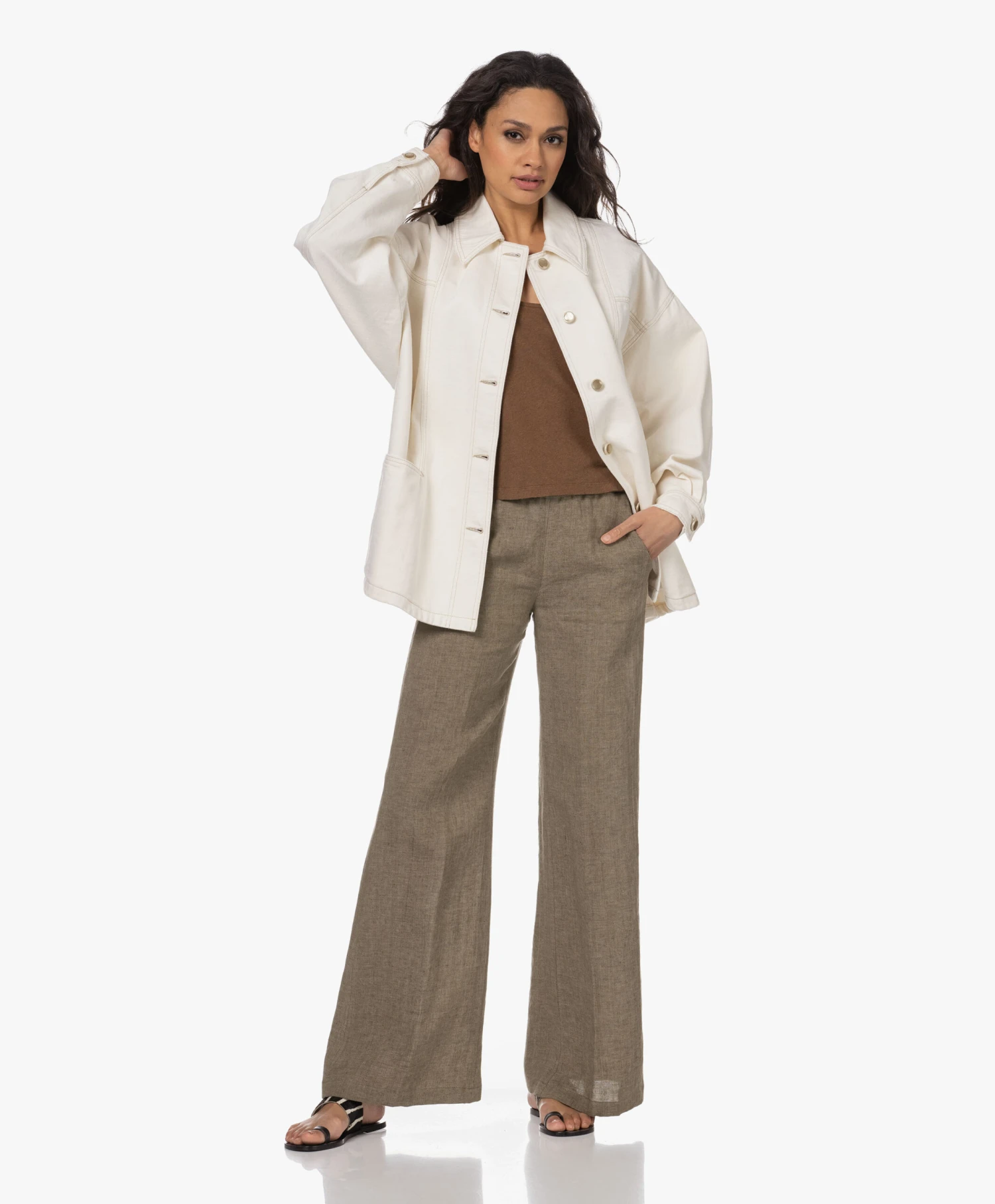 Atp Atelier Astrid Zebraprint Leren Teenslippers- Zwart 6 Atp Atelier Astrid Zebraprint Leren Teenslippers- Zwart - Afbeelding 6