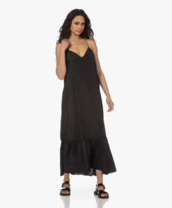 Pomandère Zijden Maxi Jurk - Zwart -Mode Kleding 230223 7493a002 5a5f 4ce0 8d86 16fcdd5096db