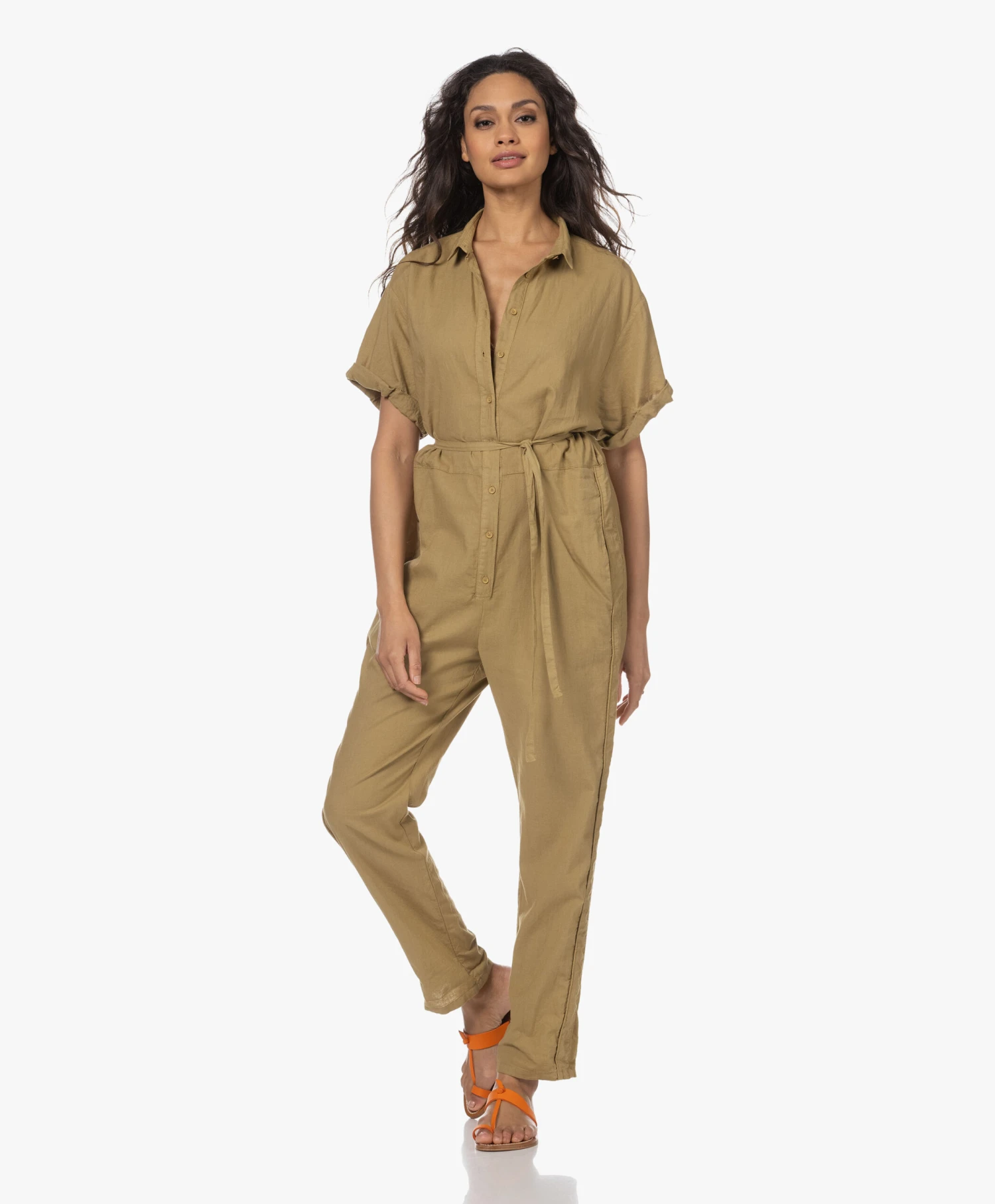 K. Jacques St. Tropez Ganges Leren Teensandalen - Mandarine 2 K. Jacques St. Tropez Ganges Leren Teensandalen - Mandarine - Afbeelding 2