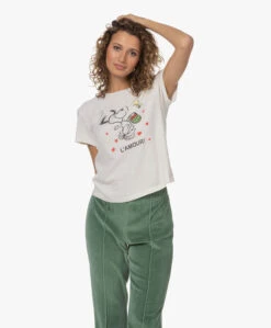 Re/Done Classic L'Amour Snoopy Print T-Shirt - Vintage White -Mode Kleding 230301 0aa548a4 afca 4ff0 9553 60e7589f7a26