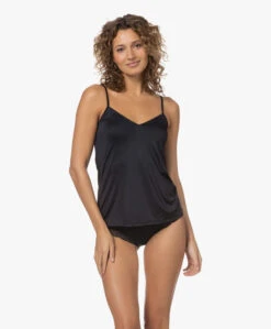 Hanro Satin Deluxe Spaghetti Top - Zwart