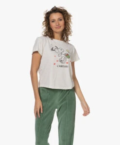 Re/Done Classic L'Amour Snoopy Print T-Shirt - Vintage White -Mode Kleding 230301 79de8f2d 62bc 4863 b41c cab76339a378