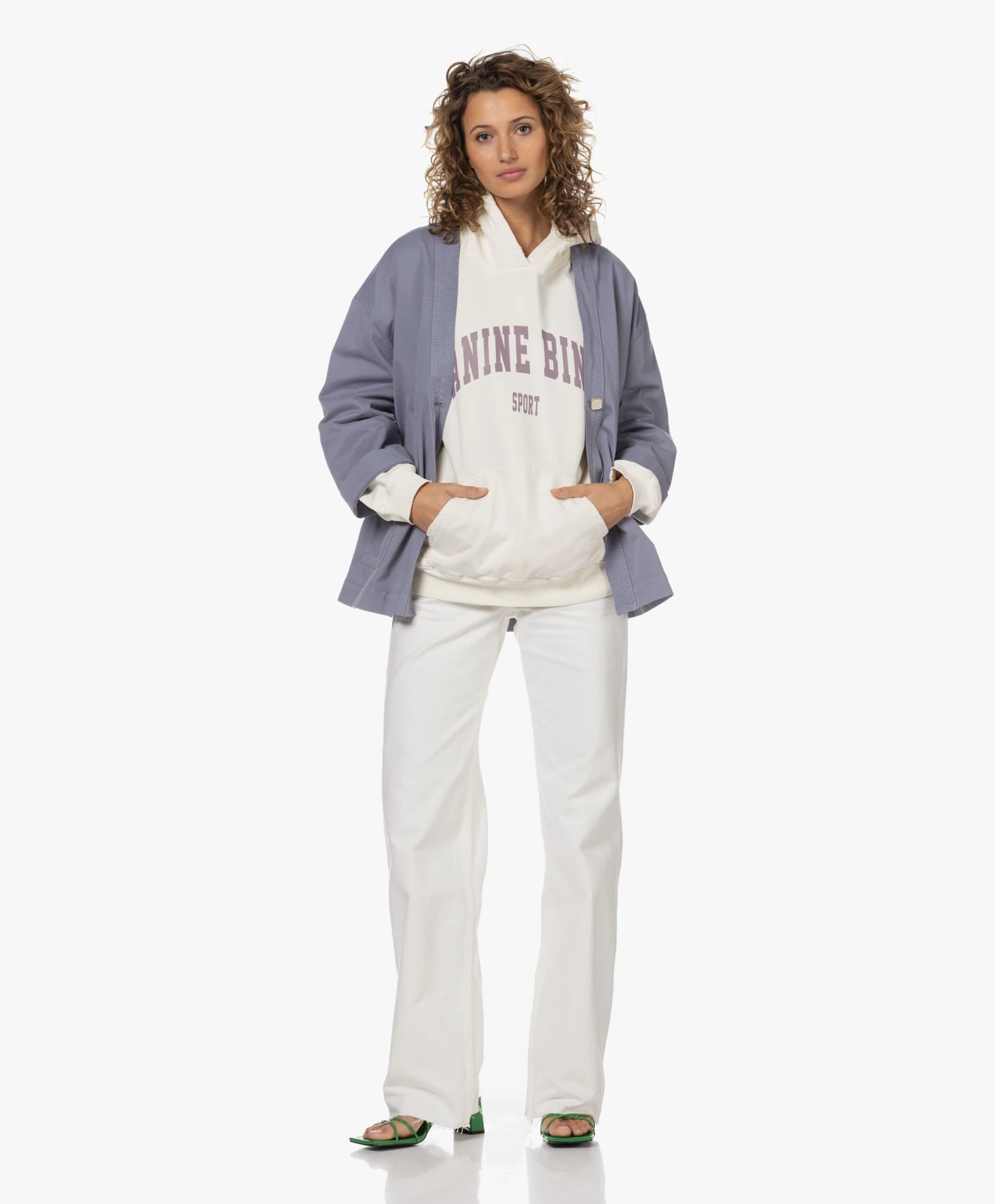 Anine Bing Hugh Loose-Fit Straight Jeans - Ivoor 9 Anine Bing Hugh Loose-Fit Straight Jeans - Ivoor - Afbeelding 9