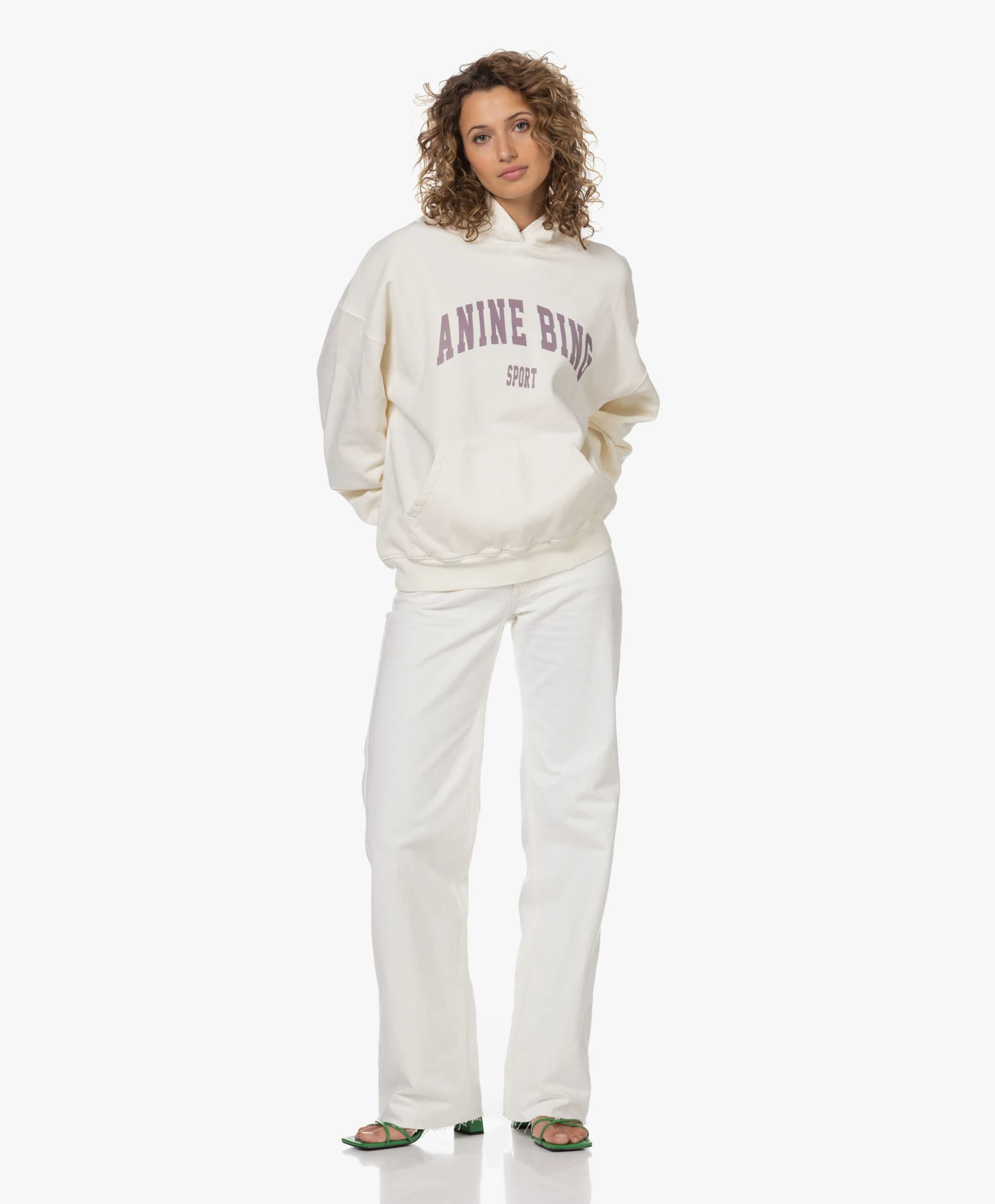 Anine Bing Hugh Loose-Fit Straight Jeans - Ivoor 12 Anine Bing Hugh Loose-Fit Straight Jeans - Ivoor - Afbeelding 12