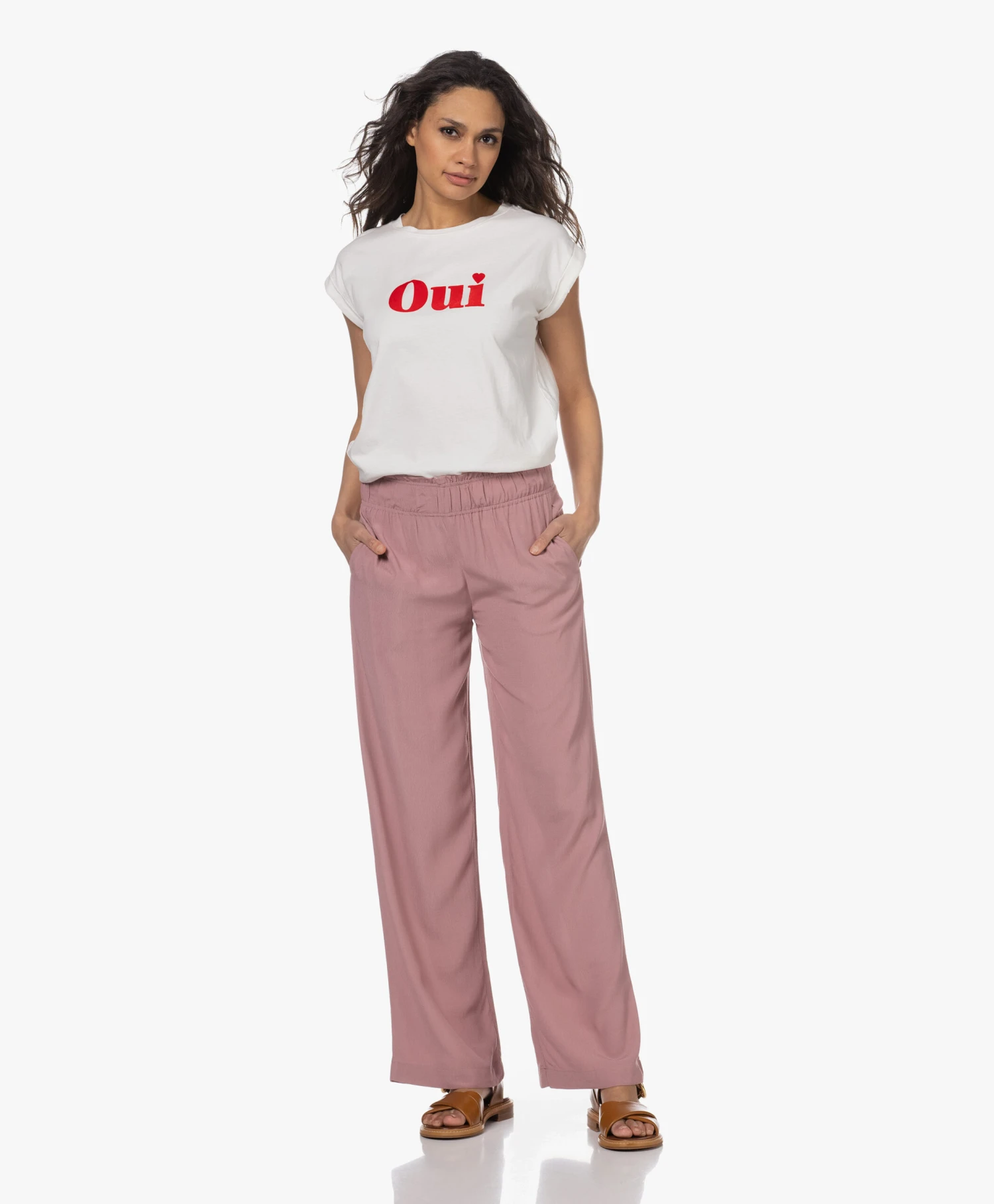 By-Bar Thelma Oui Flock Print T-Shirt - Off-White 10 By-Bar Thelma Oui Flock Print T-Shirt - Off-White - Afbeelding 10