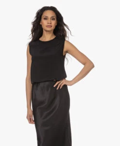 Joseph Bley Zijden Crêpe Mouwloze Blouse - Zwart -Mode Kleding 230307 7ab6dc69 cd0e 4a76 8020 26c33a9df5c8