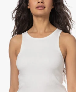 By Malene Birger Amani Rib Tanktop - Soft White -Mode Kleding 230308 cb338b8a 63fc 4a86 ab76 961d4a2ba329