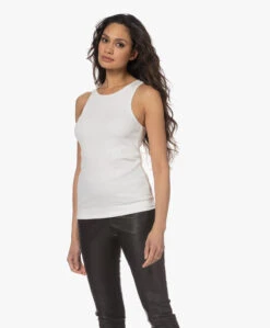 By Malene Birger Amani Rib Tanktop - Soft White -Mode Kleding 230308 ccdd52a3 af62 4b5b bb30 eb65525c9ead