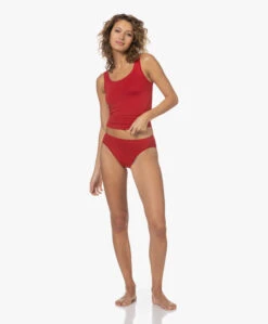 Hanro Touch Feeling Tanktop - Garnet Red -Mode Kleding 230309 0fd1e0a1 d32a 4ac7 9154 a26d10147eea
