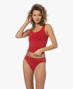 Hanro Touch Feeling Tanktop - Garnet Red -Mode Kleding 230309 2f1352a1 ee76 4855 9a4e a5220eba495a