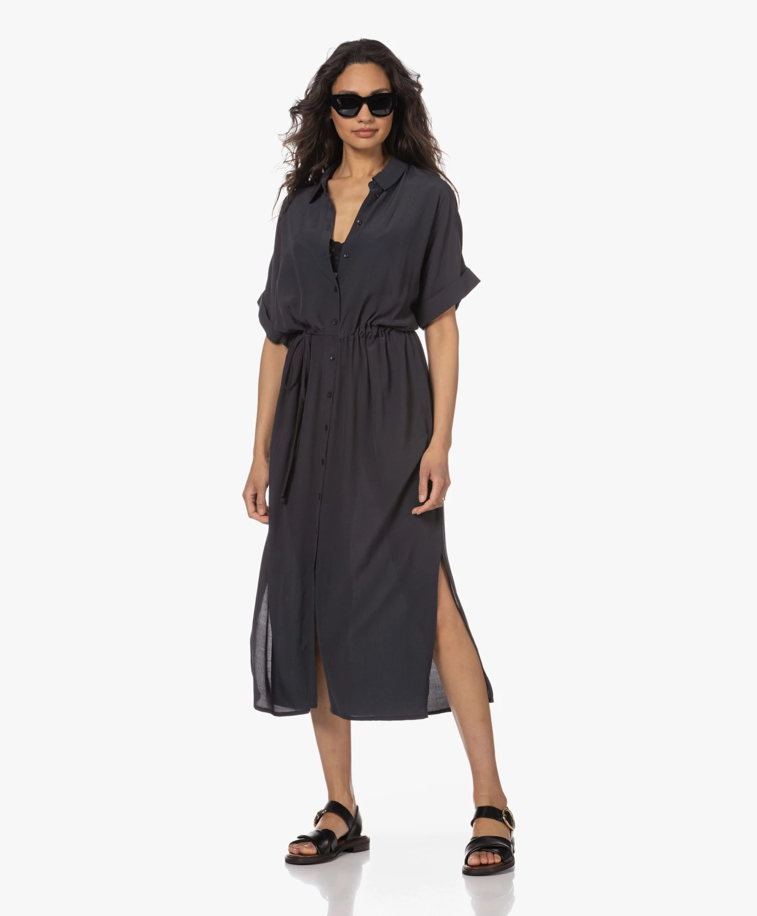 See By Chloé Lyna Kalfsleren Sandalen - Zwart 13 See By Chloé Lyna Kalfsleren Sandalen - Zwart - Afbeelding 13