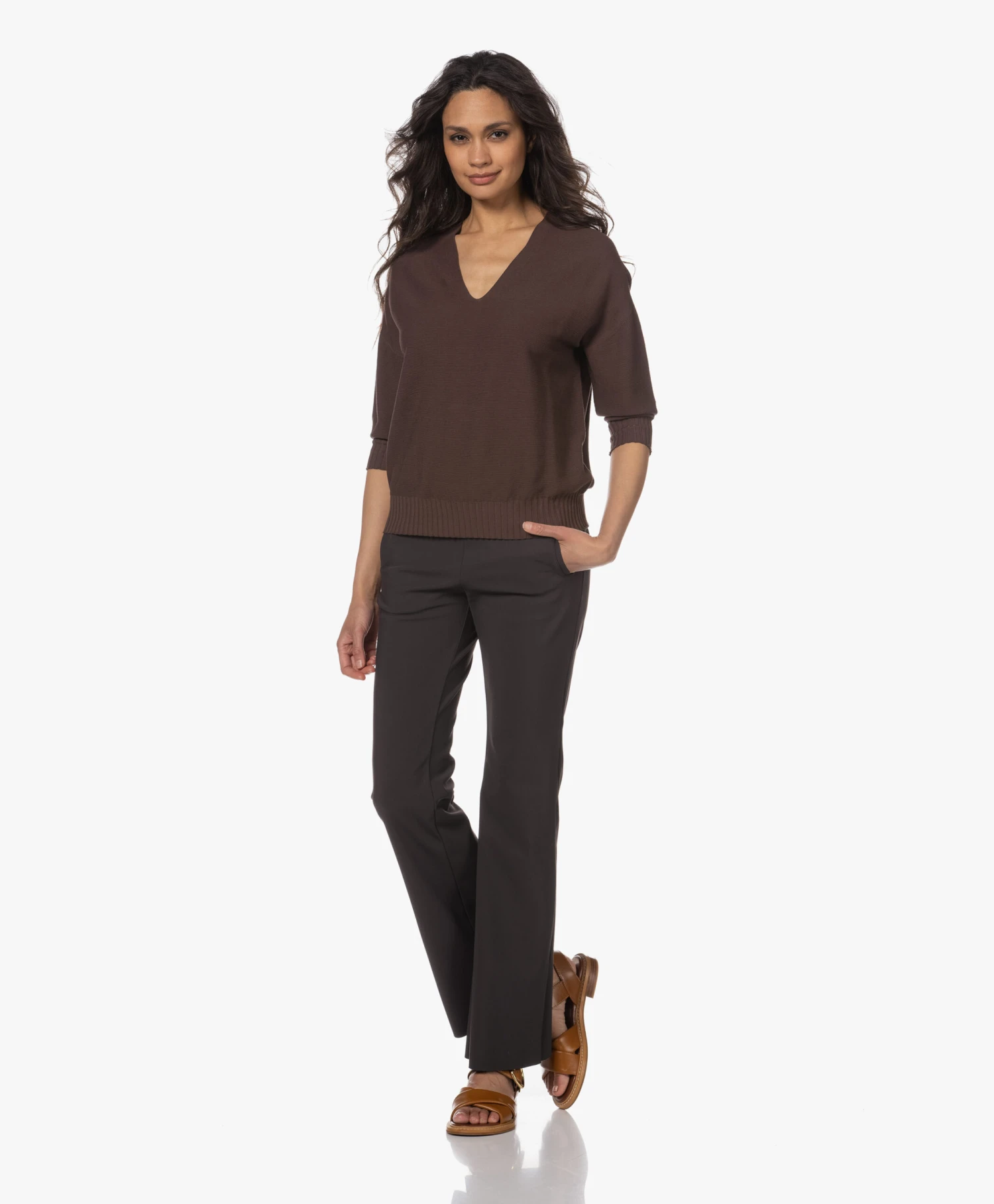 See By Chloé Lyna Kalfsleren Sandalen - Tan 5 See By Chloé Lyna Kalfsleren Sandalen - Tan - Afbeelding 5