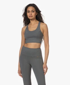 Deblon Sports Michelle Cropped Bh Top - Gray -Mode Kleding 230321 c7594375 5e0d 4dc4 a78a 80d98bac61af