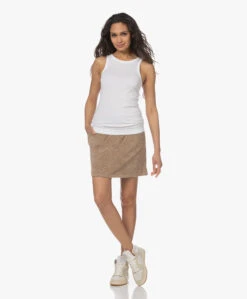 Resort Finest Terry Towel Jersey Rok - Camel -Mode Kleding 230328 77d17715 f505 4367 b6b8 823b9f13038b