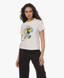 Re/Done Classic Popeye Print T-Shirt - Vintage White -Mode Kleding 230328 ddc6409a e00b 4fd5 bec1 96fc7425b6b1