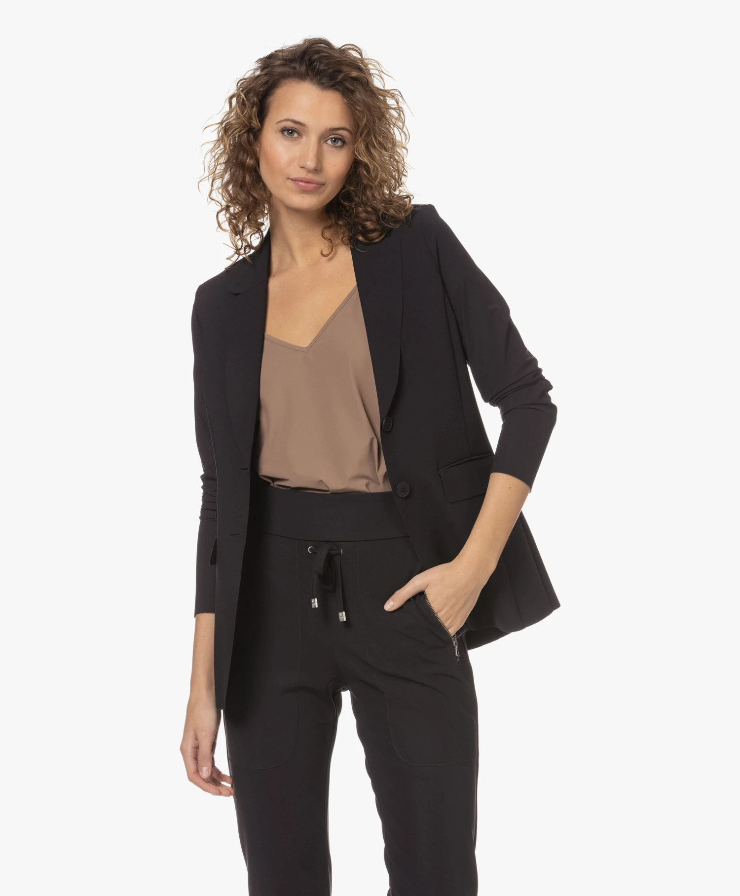 Japantky Yuu Getailleerde Blazer - Diepzwart 8 Japantky Yuu Getailleerde Blazer - Diepzwart - Afbeelding 8