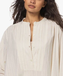 Gai+Lisva Alma Katoenen Seersucker Maxi Jurk - Ecru -Mode Kleding 230330 41e50a24 d213 4800 9142 727a19f34df2