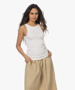 By Malene Birger Amani Rib Tanktop - Soft White -Mode Kleding 230330 755b7247 1be3 4491 ac4a 58ba5ad6c719