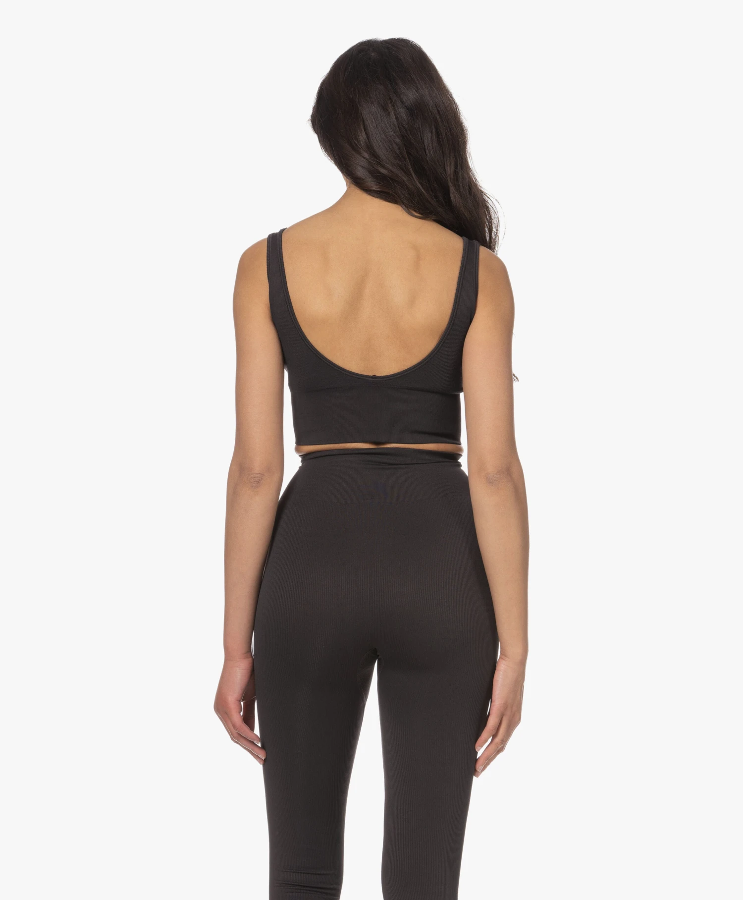 Wolford Rib Jersey Logo Sport Bh - Zwart 4 Wolford Rib Jersey Logo Sport Bh - Zwart - Afbeelding 4