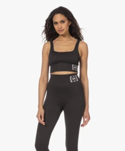 Wolford Rib Jersey Logo Sport Bh - Zwart