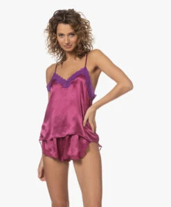 Love Stories Millie Zijden Camisole Met Kant - Berry -Mode Kleding 230405 0570e45f 3bb5 435b 9cd9 dbb13246138b