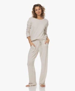 Hanro Katoenmix Gebreide Sweatpants - Pumice -Mode Kleding 230405 05de8899 5f78 405a 8de1 7c80f7fa16fd