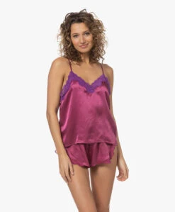 Love Stories Millie Zijden Camisole Met Kant - Berry -Mode Kleding 230405 54b85351 cb79 4f38 99a3 05659d61d594